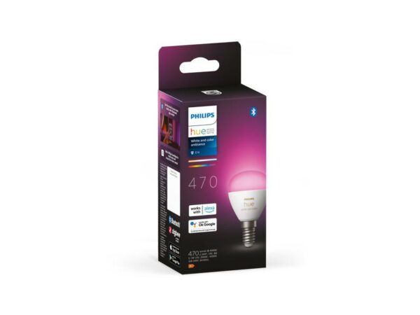Bec LED RGB inteligent Philips Hue P45, Bluetooth, E14, 5.1W, - imagine 3