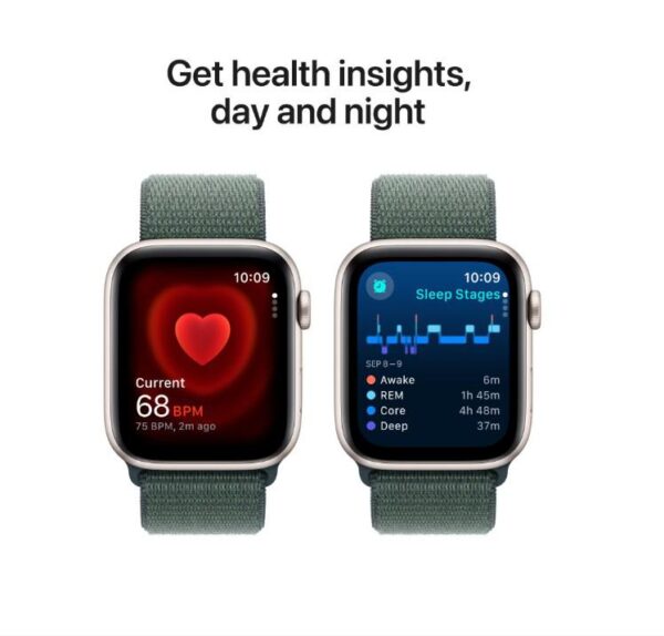 Apple Watch SE GPS 44mm Starlight Aluminium Case with Lake - imagine 5