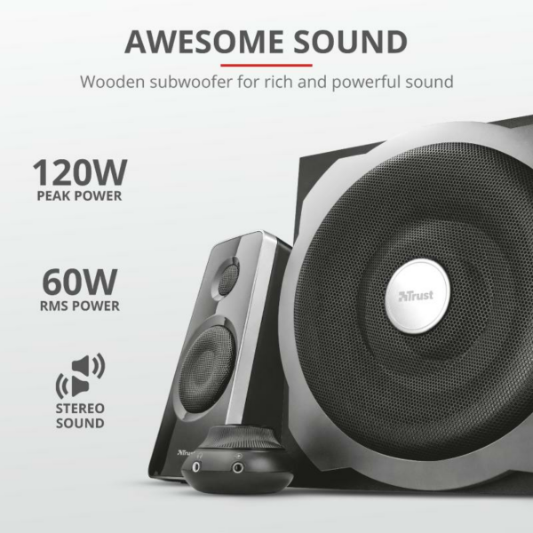 Boxe Stereo Tytan 2.1 Speaker Set - black - imagine 4