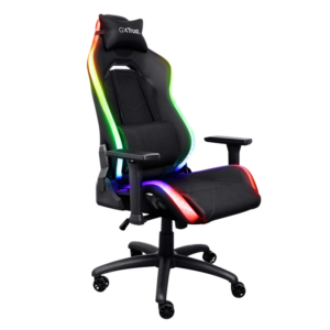 Scaun gaming Trust GXT 719 Ruya, iluminare RGB, 5 roti,
