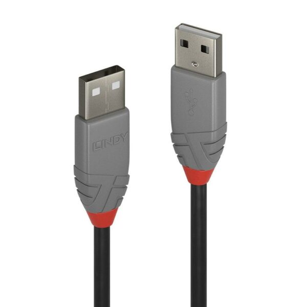 Cablu transfer Lindy LY-36691, USB 2.0 Type A, 0.5m, Anthra - imagine 3
