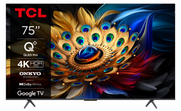 QLED TV 4K 75''(189 cm) TCL 75C655 PRO