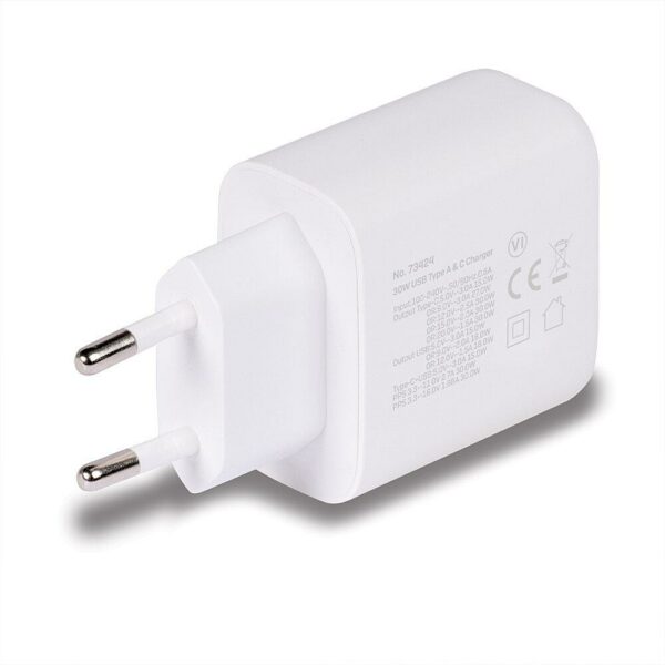 Incarcator Lindy USB A & C, 30W, putere intrare 100-240VAC, - imagine 4