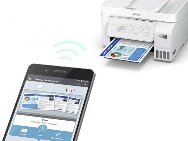 Multifunctional inkjet color Epson EcoTank CISS L5316, culoare: alb, dimensiune - imagine 3