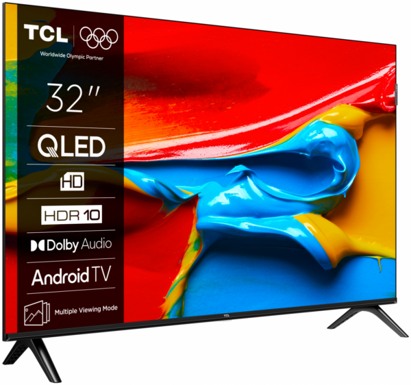 Televizor TCL QLED 32V4C, 80 cm, Smart Google TV, HD, - imagine 3