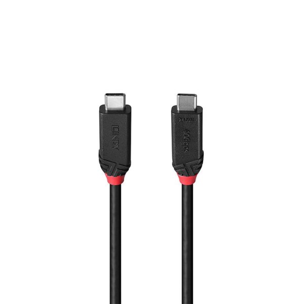 Cablu Lindy 2m USB4 240W Type C, 40 Gbps, Black - imagine 3