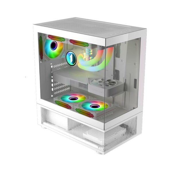 Carcasa 1STPLAYER MI7-A Mid Tower ARGB ALB - imagine 3