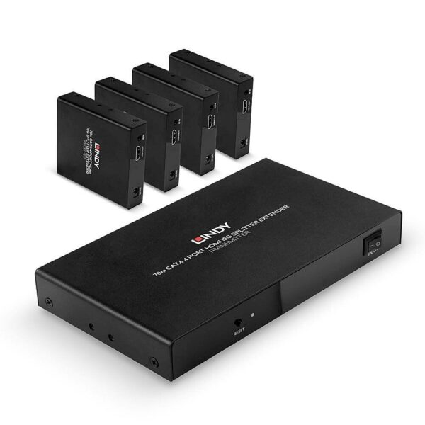 Lindy 70m 4 Port Cat.6 HDMI 4K60 Splitter Extender - imagine 4