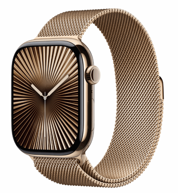 Apple Watch S10 Cellular 46mm Gold Titanium Case with Gold - imagine 3