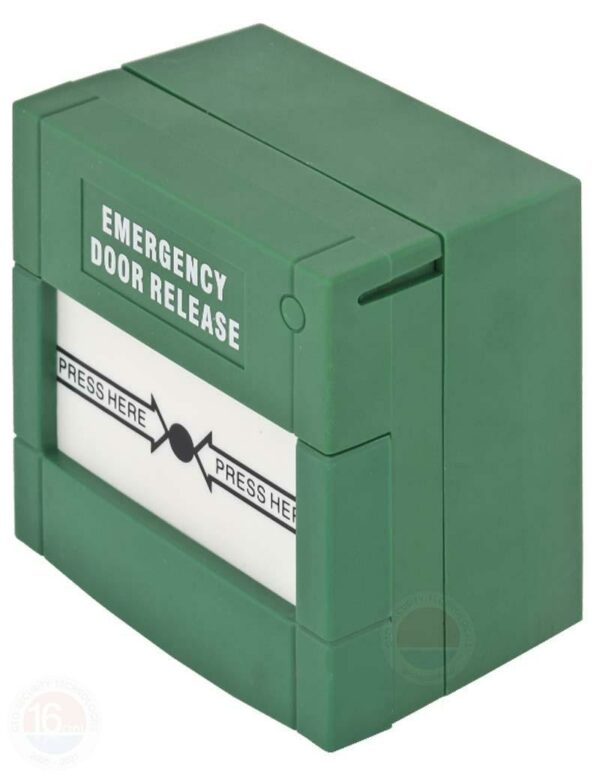 Buton aplicabil din plastic pentru iesire de urgenta; Material: plastic,